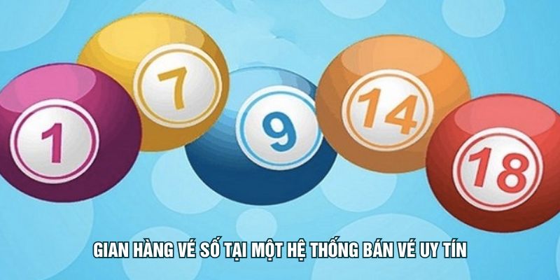 Gian hàng vé số tại một hệ thống bán vé uy tín